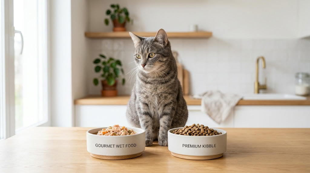 wet vs dry cat food comparison healthy cat diet